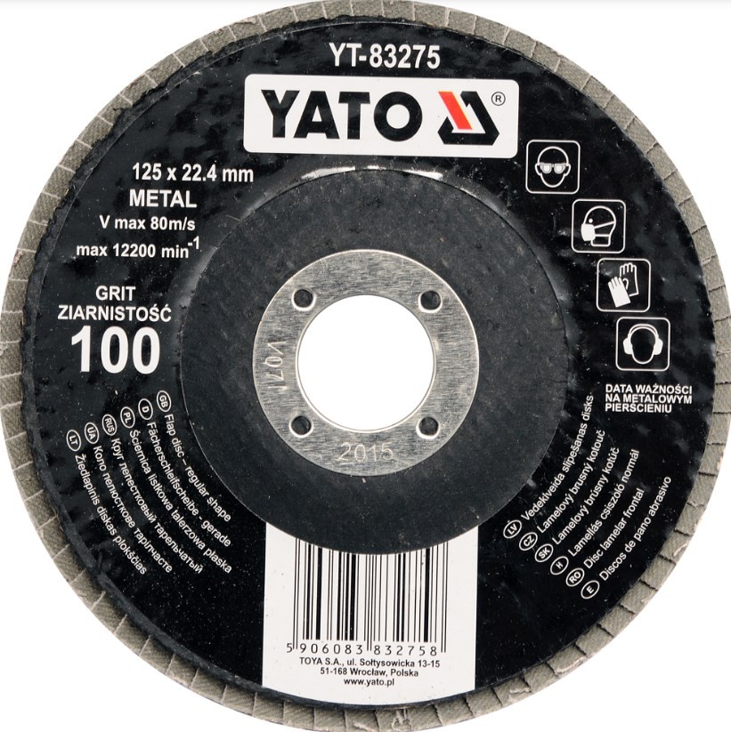 Image of YATO Mola disco abrasivo, Rettificatore ad angolo YT-83273