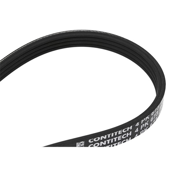 Image of CONTITECH V-ribbed belt FIAT,HYUNDAI,KIA 4PK673 60566058,7704978,4PK671 Serpentine belt,Auxiliary belt,Poly V-belt,Ribbed belt,Multi V-belt,Poly belt