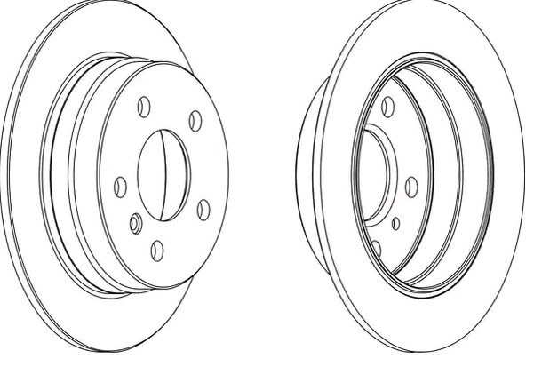 Image of JURID Brake disc MERCEDES-BENZ 562274JC 1694230012,1694230312,1694230912 Brake rotor,Brake discs,Brake rotors A1694230312,A1694230912