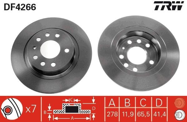 DF4266 TRW Brake rotors Opel VECTRA review