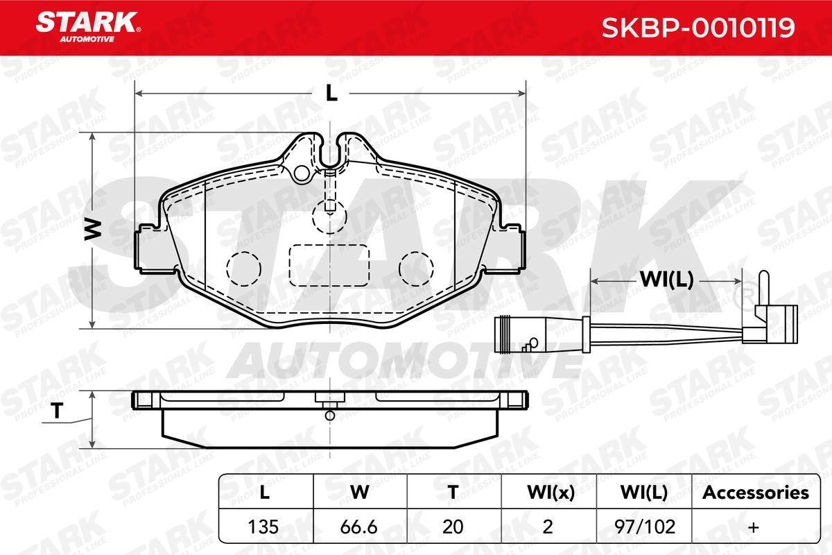 SKBP-0010119 STARK Brake pad set Mercedes-Benz E-Class review