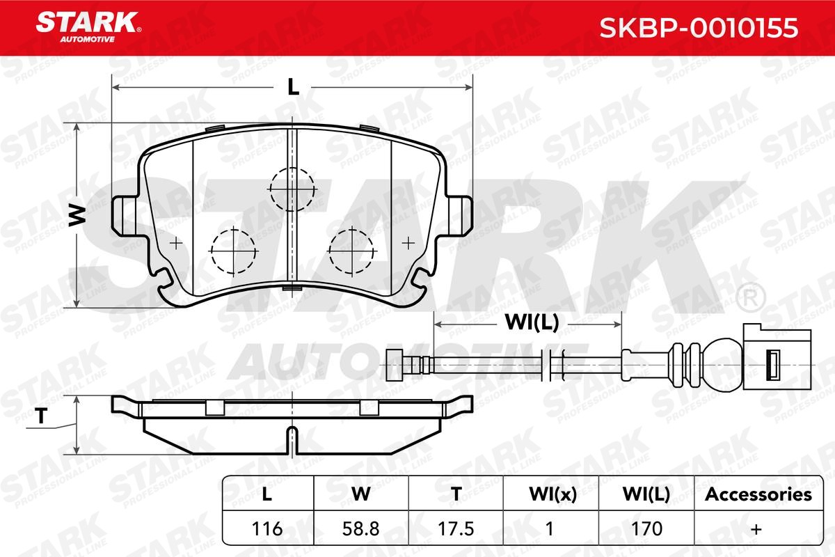 SKBP-0010155 STARK Brake pad set Audi A6 review