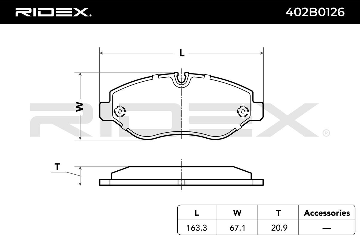 402B0126 RIDEX Brake pad set Mercedes-Benz VITO review