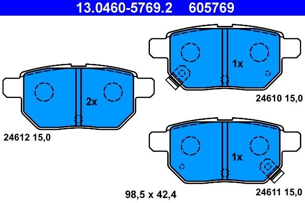13.0460-5769.2 ATE Brake pad set Lexus CT review