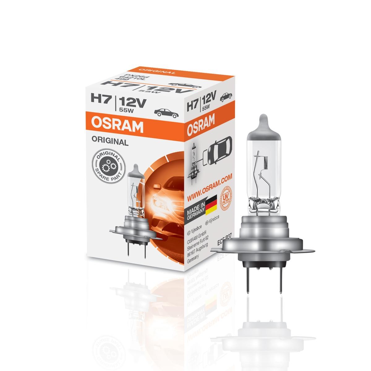 principal asistente tarjeta 64210 OSRAM ORIGINAL Bulb, spotlight H7 12V 55W3200K Halogen H7 ▷ AUTODOC  price and review