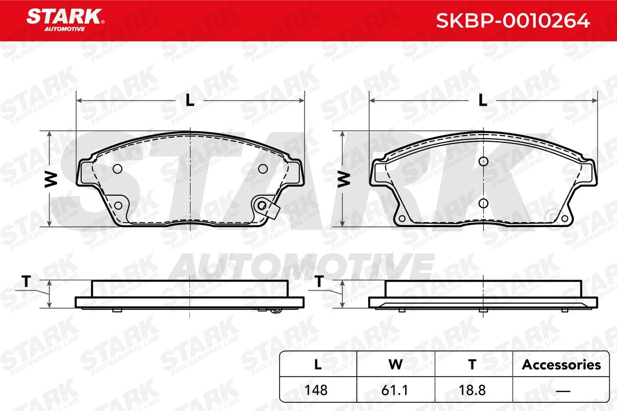 SKBP-0010264 STARK Brake pad set Opel ASTRA review