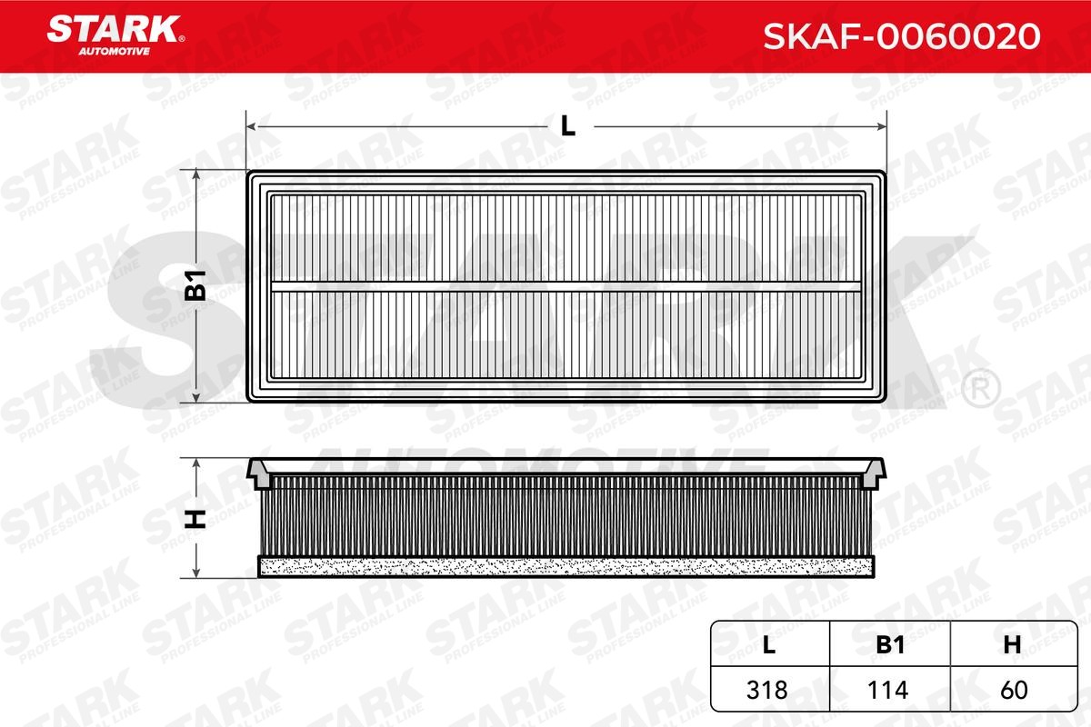 SKAF-0060020 STARK Air filters Peugeot 307 review