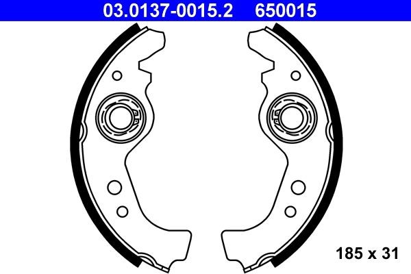 03.0137-0015.2 ATE Drum brake pads Fiat UNO review