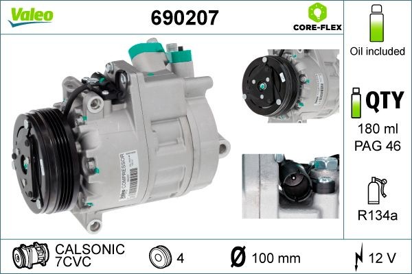 Klimakompressor Klima Kompressor Klimaanlage für BMW X5 E53 3.0i 3.0d 5 PK  110mm - Werkzeug für Werkstatt & Haushalt