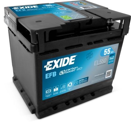 EL600 (027EFB) EXIDE EL550 Start-Stop Batterie 12V 55Ah 540A B13 L1 EFB- Batterie