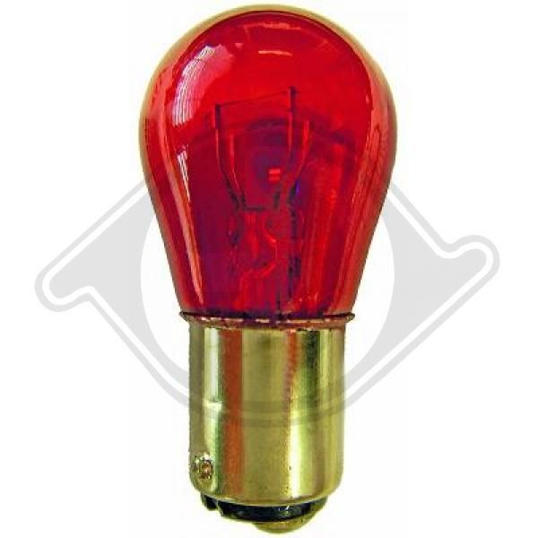 Kugellampe 12V 21W BA15s - rot - Bremslicht