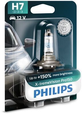 PHILIPS Leuchtmittel, Vision, H7, PX26d, 55 W, 1 Stück 