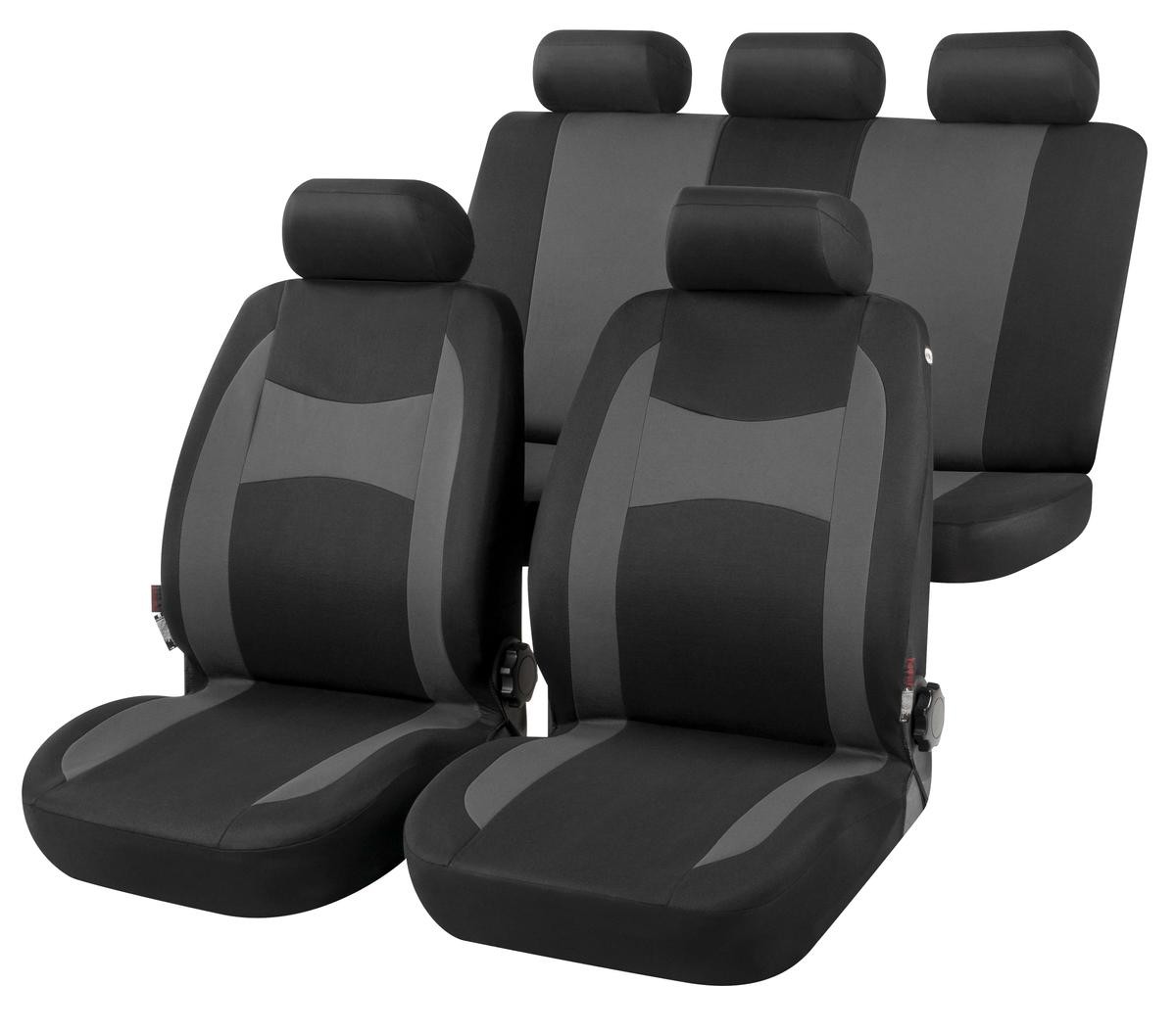 13418 WALSER Fairmont Sitzschonbezug schwarz/grau, Polyester, vorne und  hinten ▷ AUTODOC Preis und Erfahrung