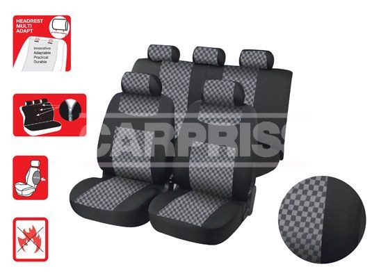 79323414 CARPRISS Sitzschonbezug schwarz/grau, Polyester, vorne und hinten  ▷ AUTODOC Preis und Erfahrung