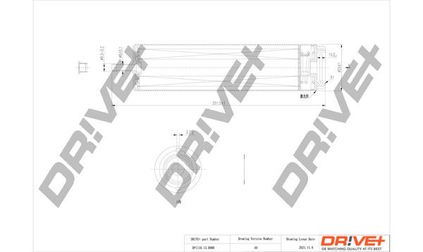 Dr!ve+ Kraftstofffilter DP1110.13.0090 Filtereinsatz, Diesel, 14mm