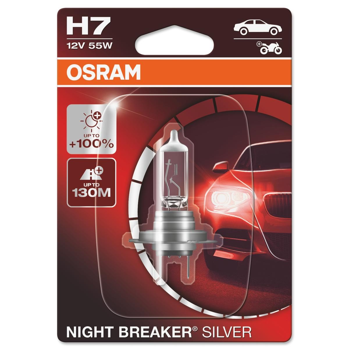 64210NBS-01B OSRAM NIGHT BREAKER SILVER H7 12V 55W PX26d, Halogen
