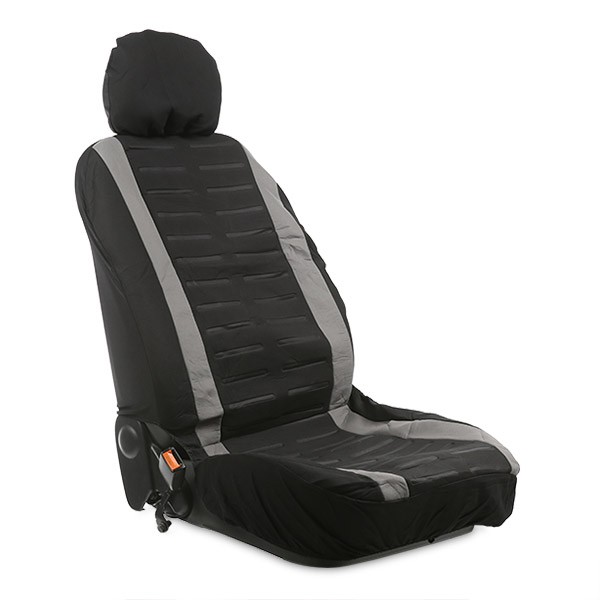 13418 WALSER Fairmont Autositzbezug schwarz/grau, Polyester, vorne und  hinten