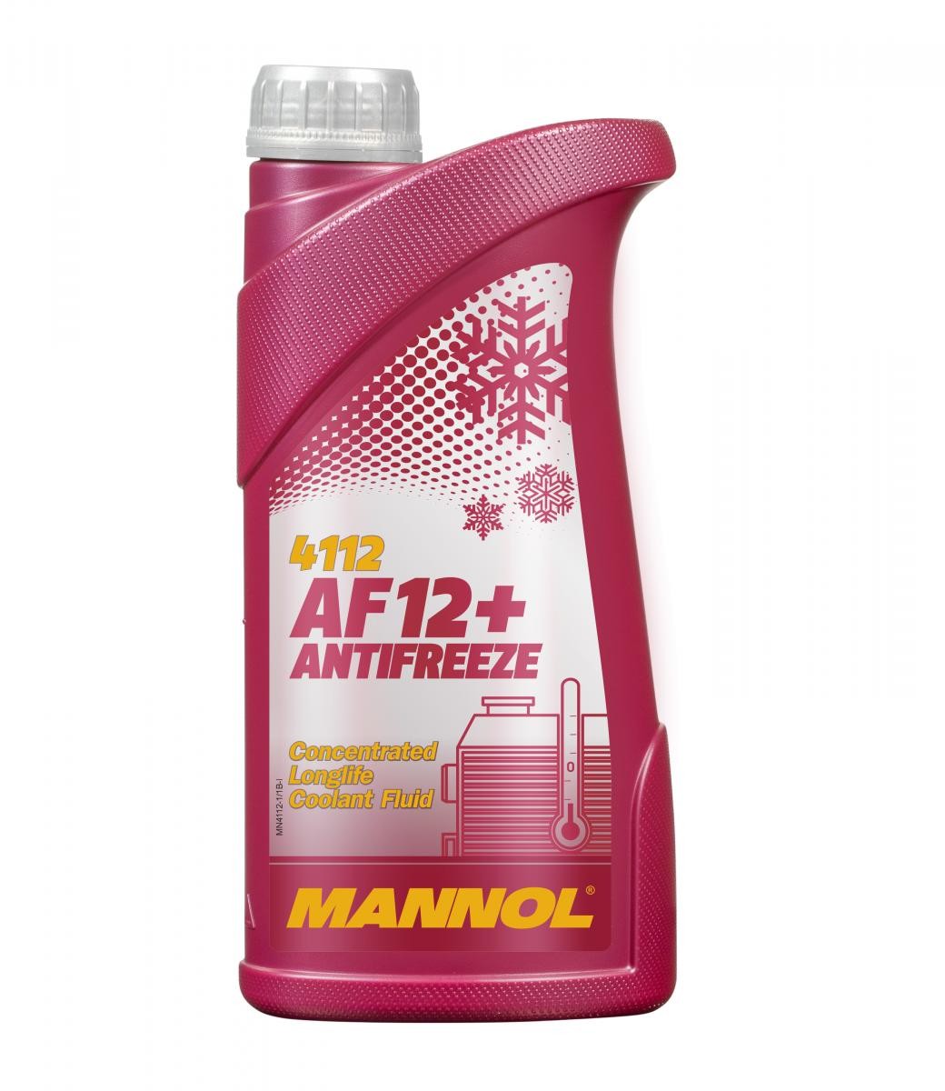 Paket] 2L Kühlerfrostschutz Rot G12+ Mannol Antifreeze AF12+ -40°C  Kühlmittel Audi VW