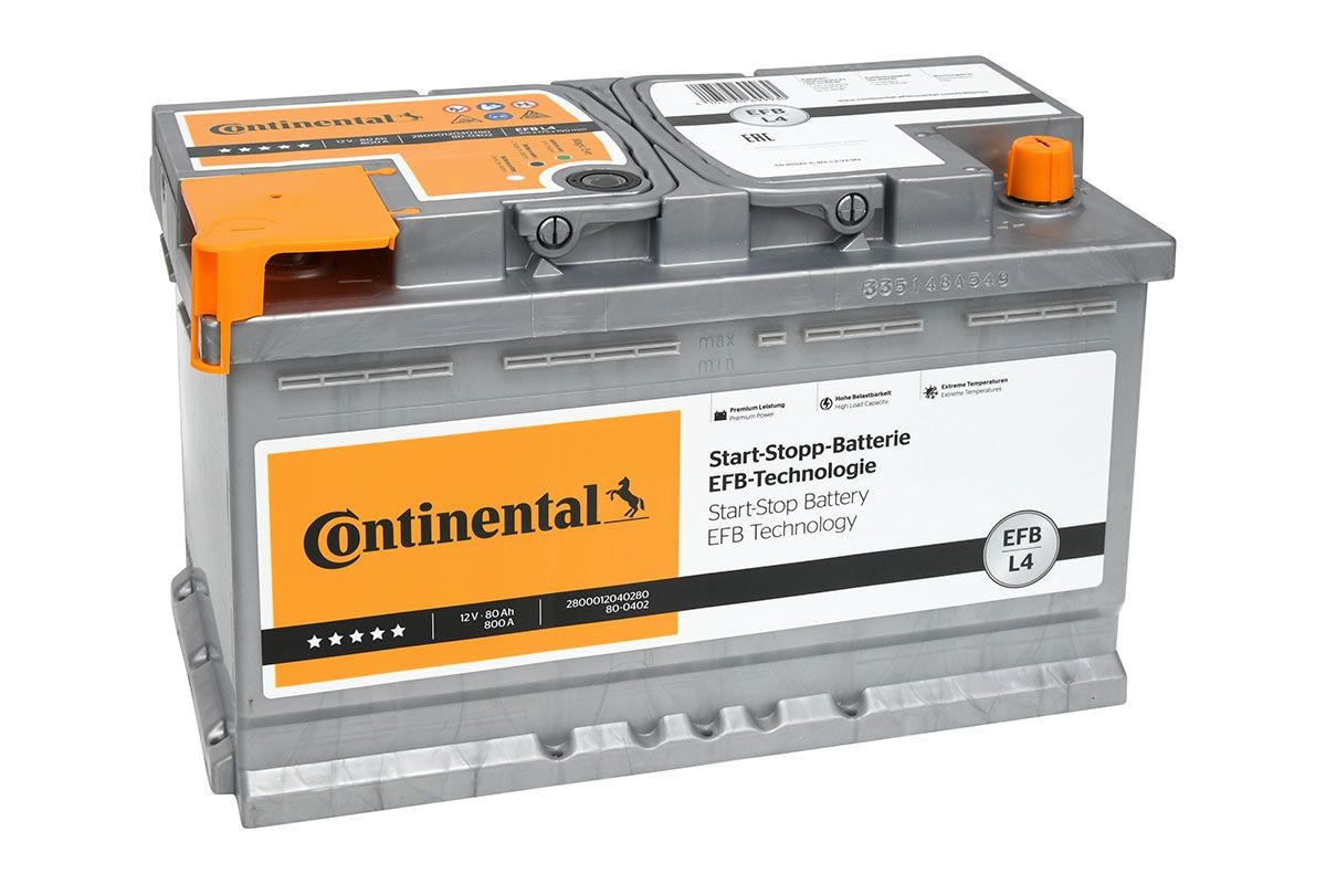 Continental 2800012040280 Batterie 12V 80Ah 800A B13 EFB-Batterie