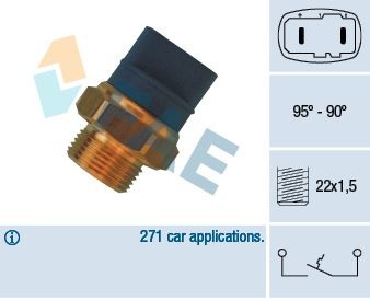 37960 FAE Interruptor de temperatura, ventilador del radiador ▷ AUTODOC  precio y opinión