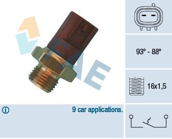 37960 FAE Interruptor de temperatura, ventilador del radiador ▷ AUTODOC  precio y opinión