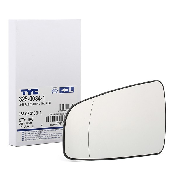 325-0084-1 TYC Spiegelglas, Außenspiegel links für Opel Zafira B
