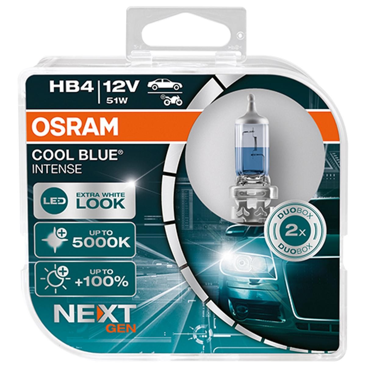 9006CBN-HCB OSRAM COOL BLUE INTENSE next Generation HB4 12V 51W