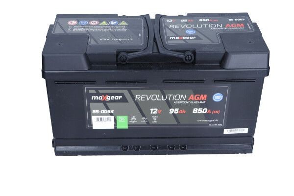 MAXGEAR 85-0053 Batterie 12V 95Ah 850A B13 Batterie AGM, Pôle