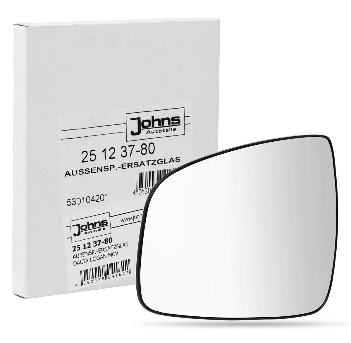 25 12 37-80 JOHNS Spiegelglas, Außenspiegel links ▷ AUTODOC Preis
