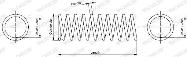 Image of MONROE SP0148 Coil spring