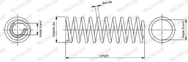 Image of MONROE SP1938 Coil spring