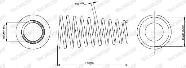 Image of MONROE SP2605 Coil spring