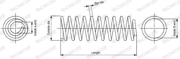 Image of MONROE SP2893 Coil spring