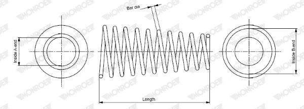 Image of MONROE SP3067 Coil spring