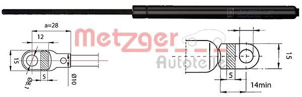 METZGER 2110283 Tailgate strut