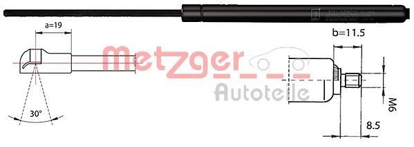 METZGER 2110337 Tailgate strut