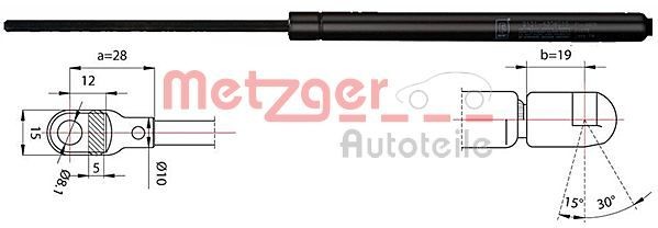 METZGER 2110388 Tailgate strut