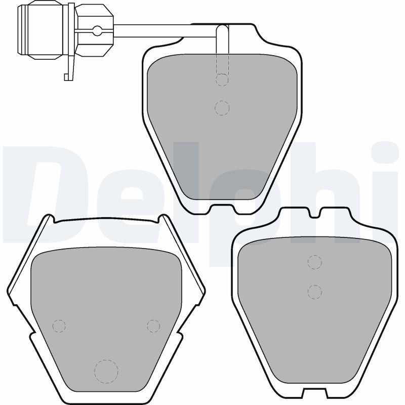 Image of DELPHI LP1633 Brake pad set