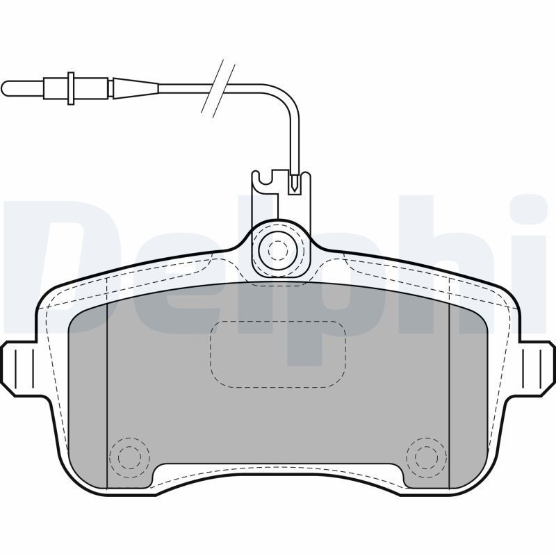Image of DELPHI LP1890 Brake pad set