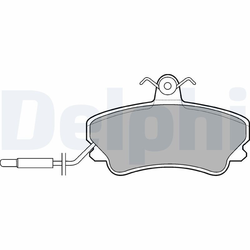 Image of DELPHI LP822 Brake pad set