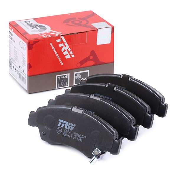 Image of TRW GDB1164 Brake pad set