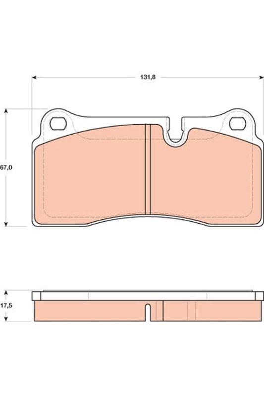 Image of TRW GDB1816 Brake pad set
