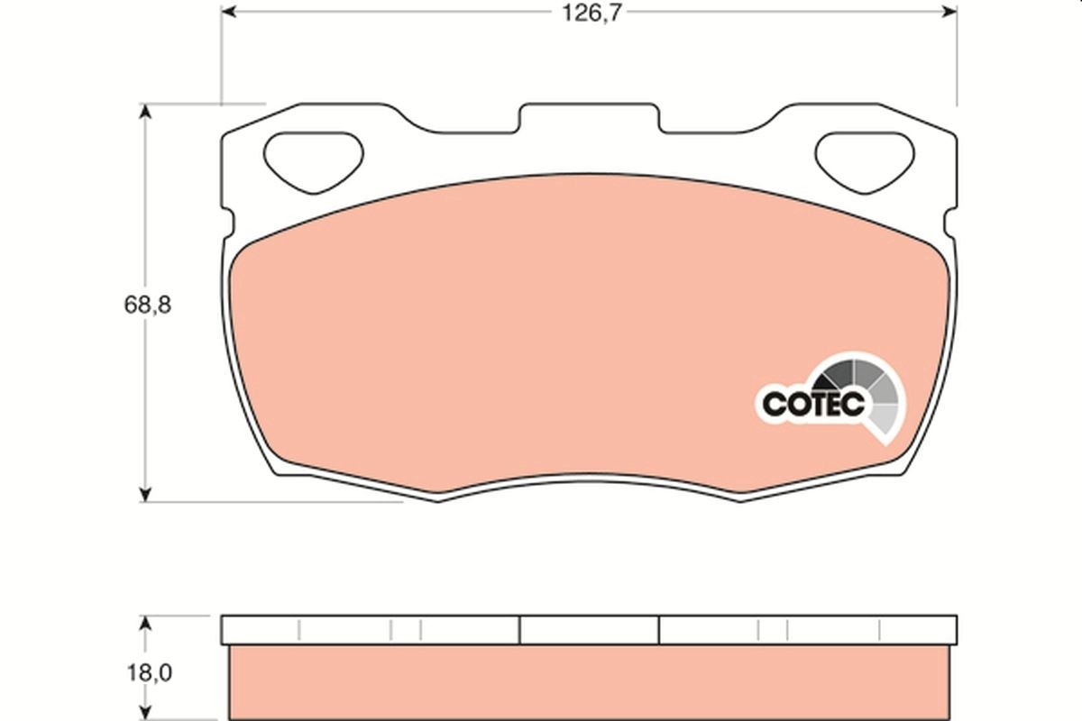 Image of TRW GDB395 Brake pad set