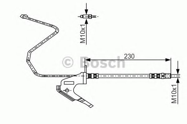 Image of BOSCH 1 987 481 161 Brake hose