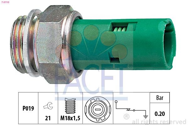 Image of FACET 7.0110 Oil Pressure Switch