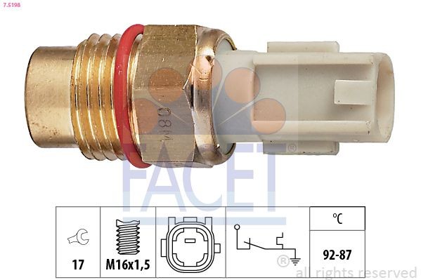 Image of FACET 7.5198 Temperature Switch, radiator fan