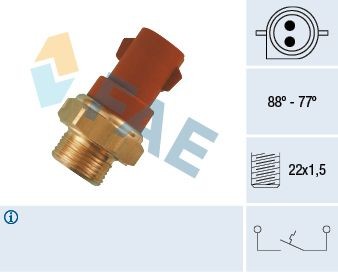 Image of FAE 37230 Temperature Switch, radiator fan