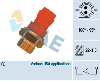 Image of FAE 36340 Temperature Switch, radiator fan