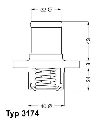 WAHLER 3174.89D Termostat, żrodek chłodzący-Zdjęcie-0
