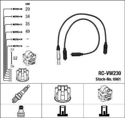 Image of NGK 0961 Ignition Cable Kit